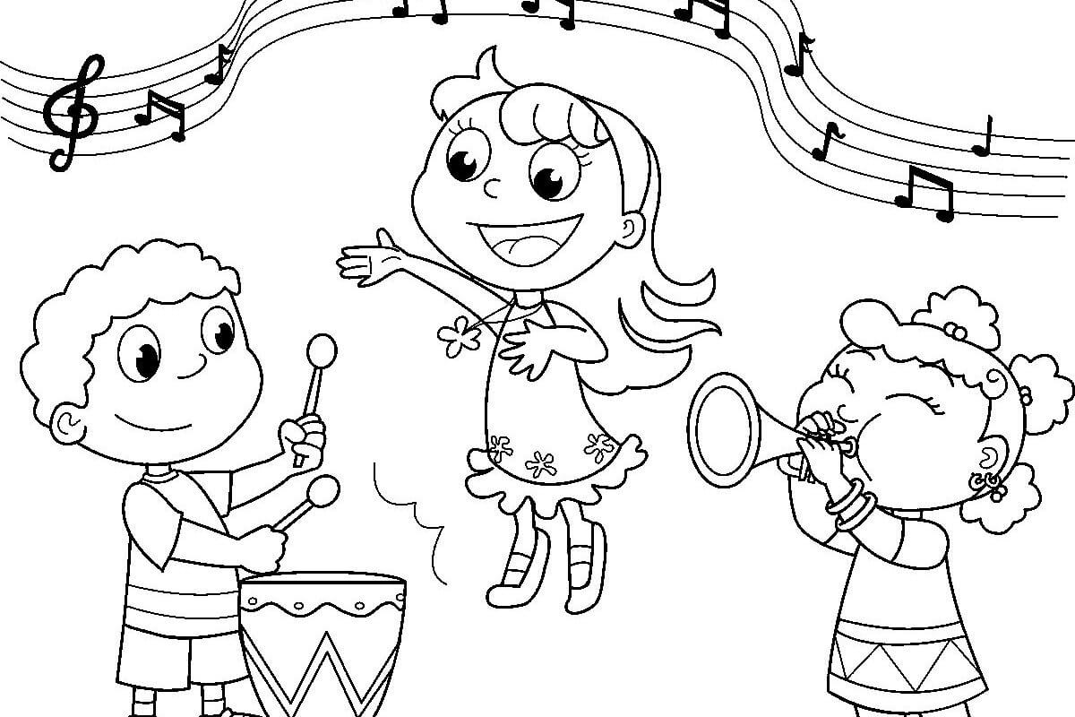 Desenhos de Concerto Infantil para colorir