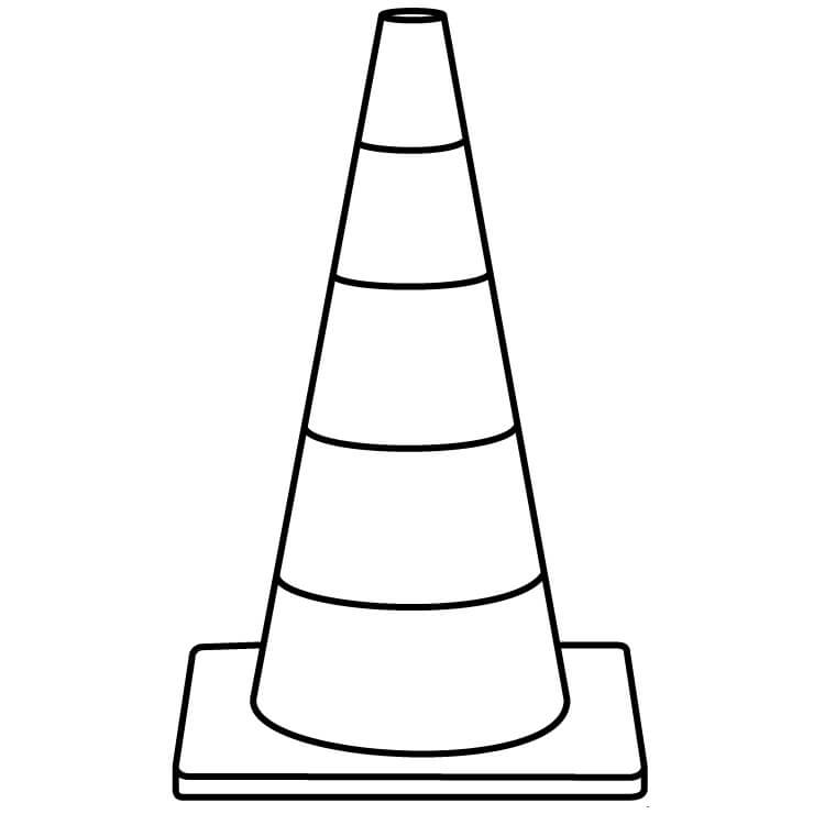 Desenhos de Cone de Sinal de Trânsito para colorir