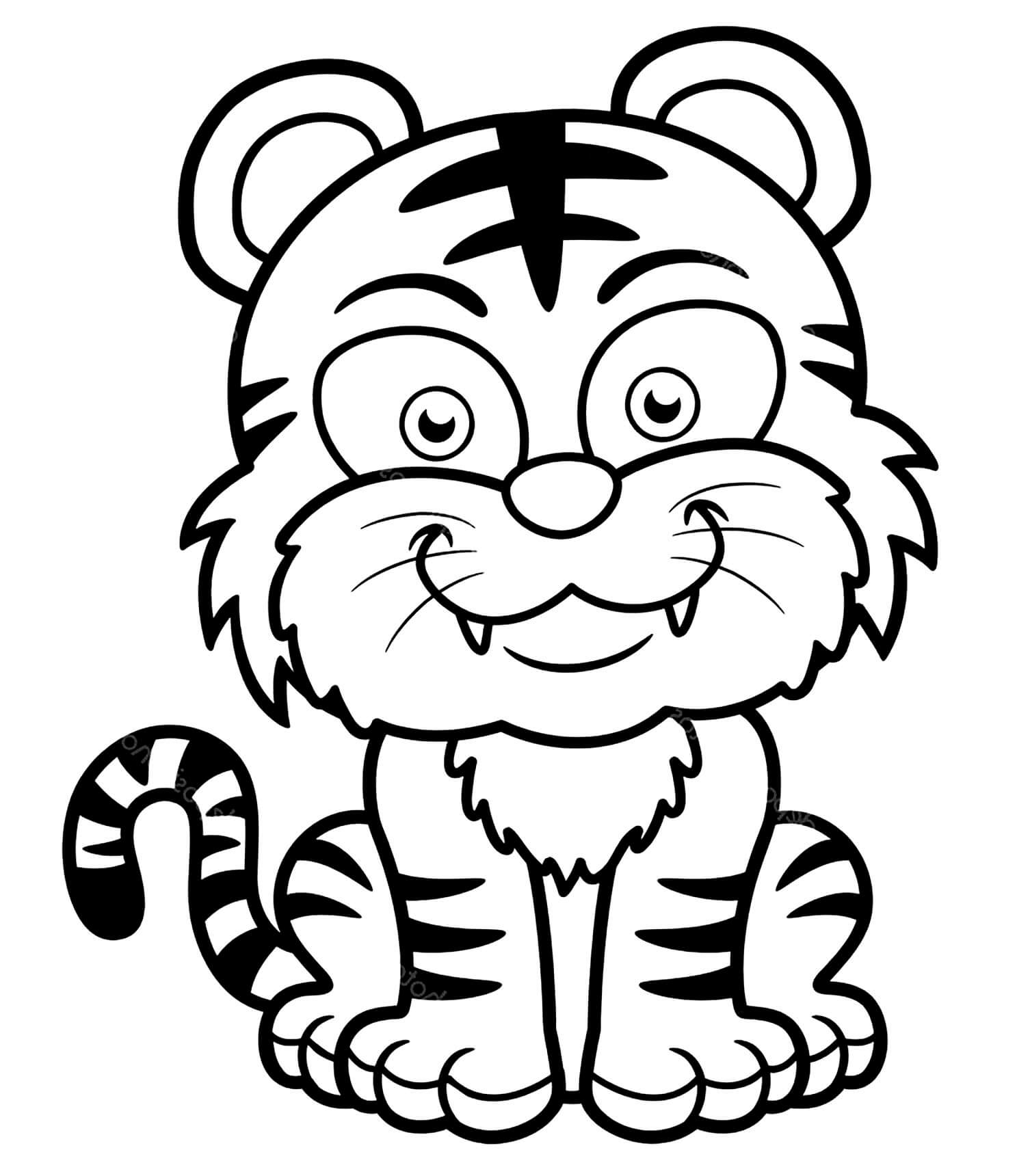 Desenhos de Criança Tigre para colorir