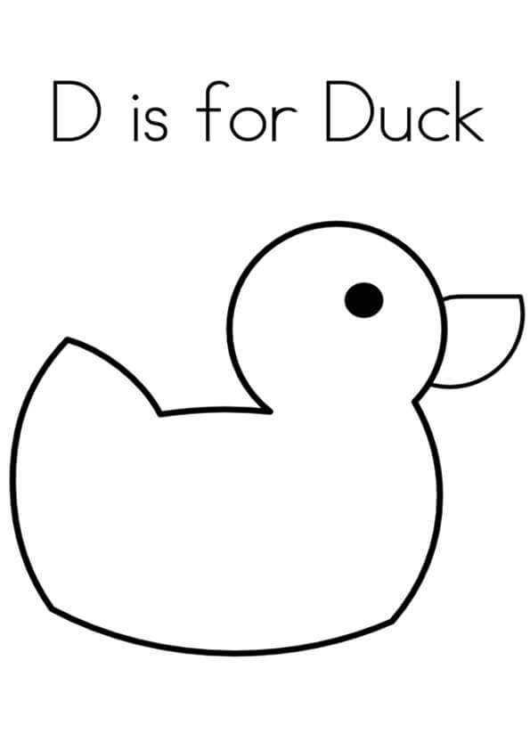 Desenhos de D é Para Pato para colorir