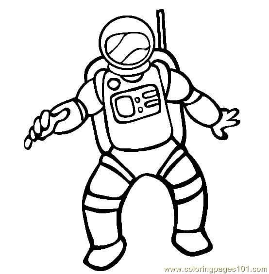 Desenho de Astronautas para colorir