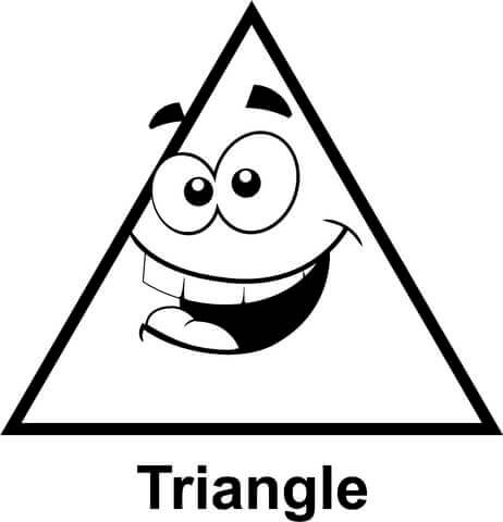 Desenho de Triângulo Engraçado para colorir