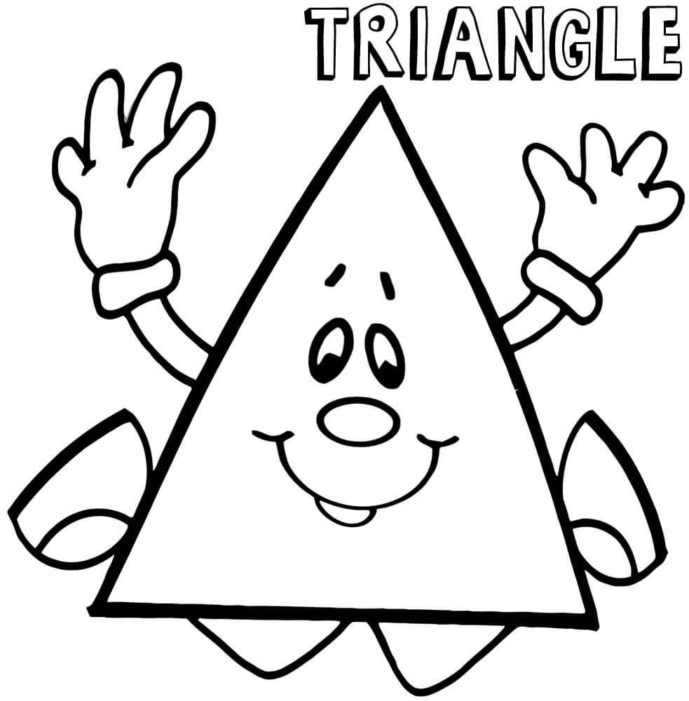Desenho de Triângulo Saltitante para colorir