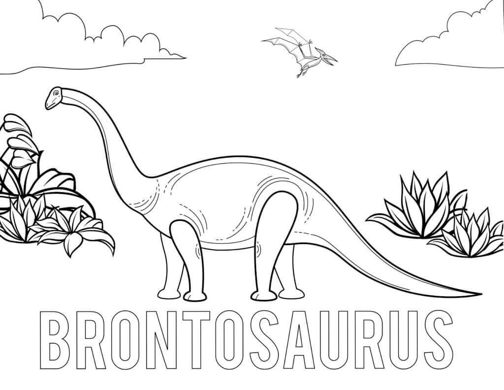 Desenhos de Dinossauro Brontosaurus para colorir