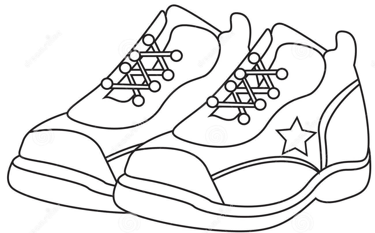 Desenhos de Dois Sapatos Simples para colorir
