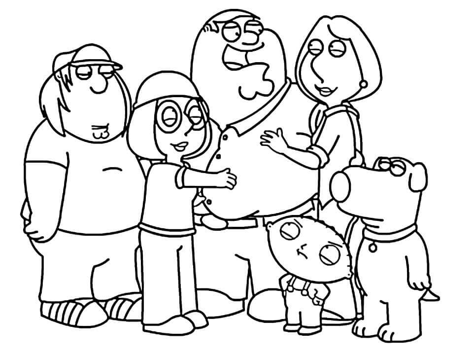 Desenhos de Família Guy 1 para colorir
