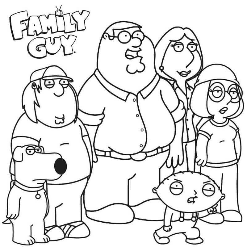 Desenhos de Família Guy para colorir