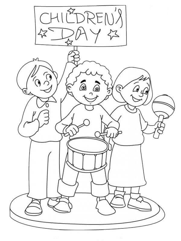 Desenhos de Feliz Dia das Crianças para os Meninos para colorir