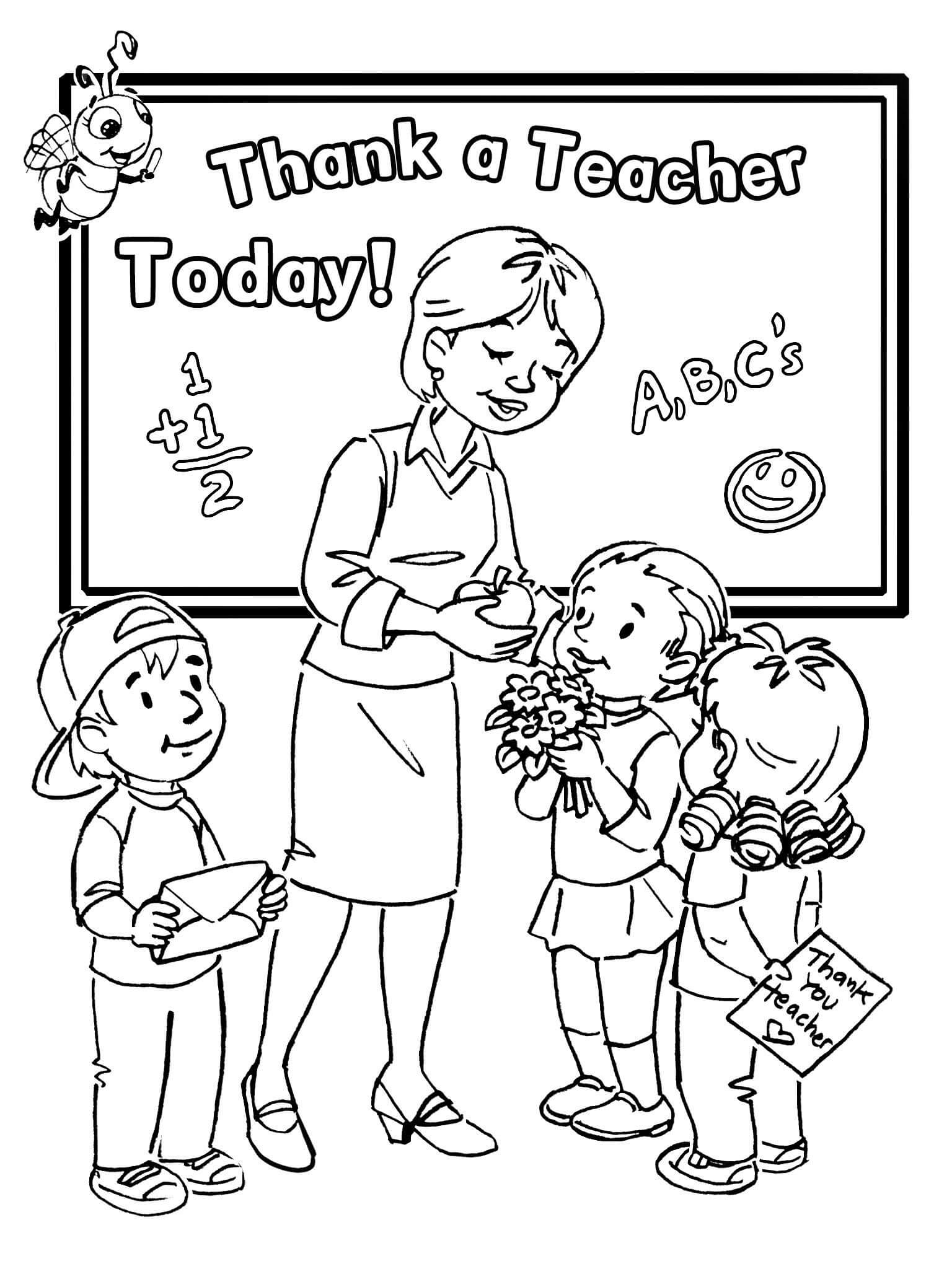 Desenhos de Feliz Dia do Professor para colorir
