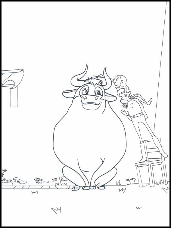 Desenhos de Feliz Ferdinand com Nina para colorir