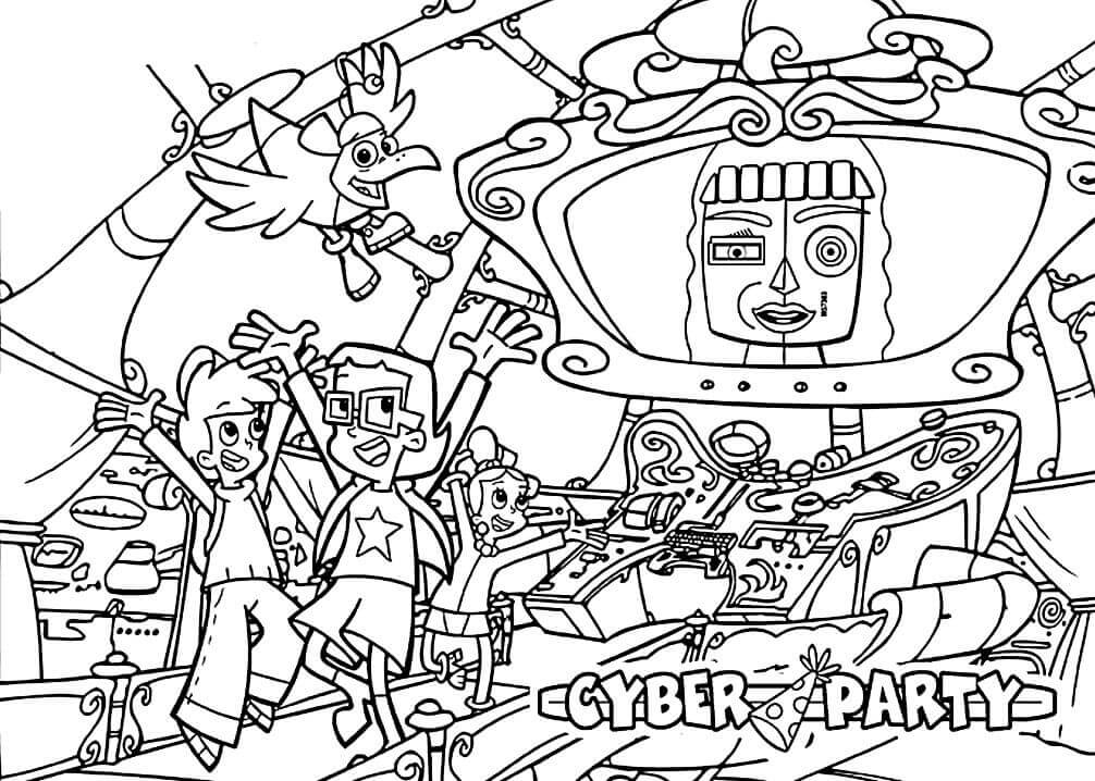 Desenhos de Festa de Compra Cibernética para colorir