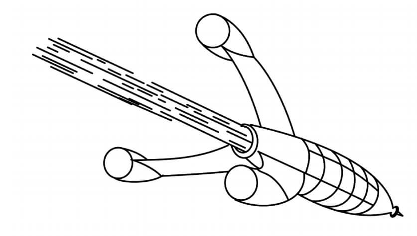 Desenhos de Foguete Voador para colorir