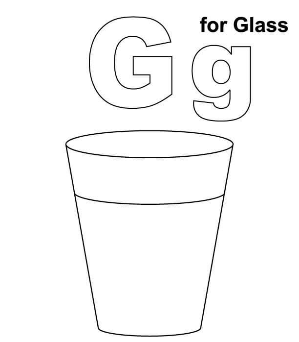 Desenhos de G para Vidro para colorir