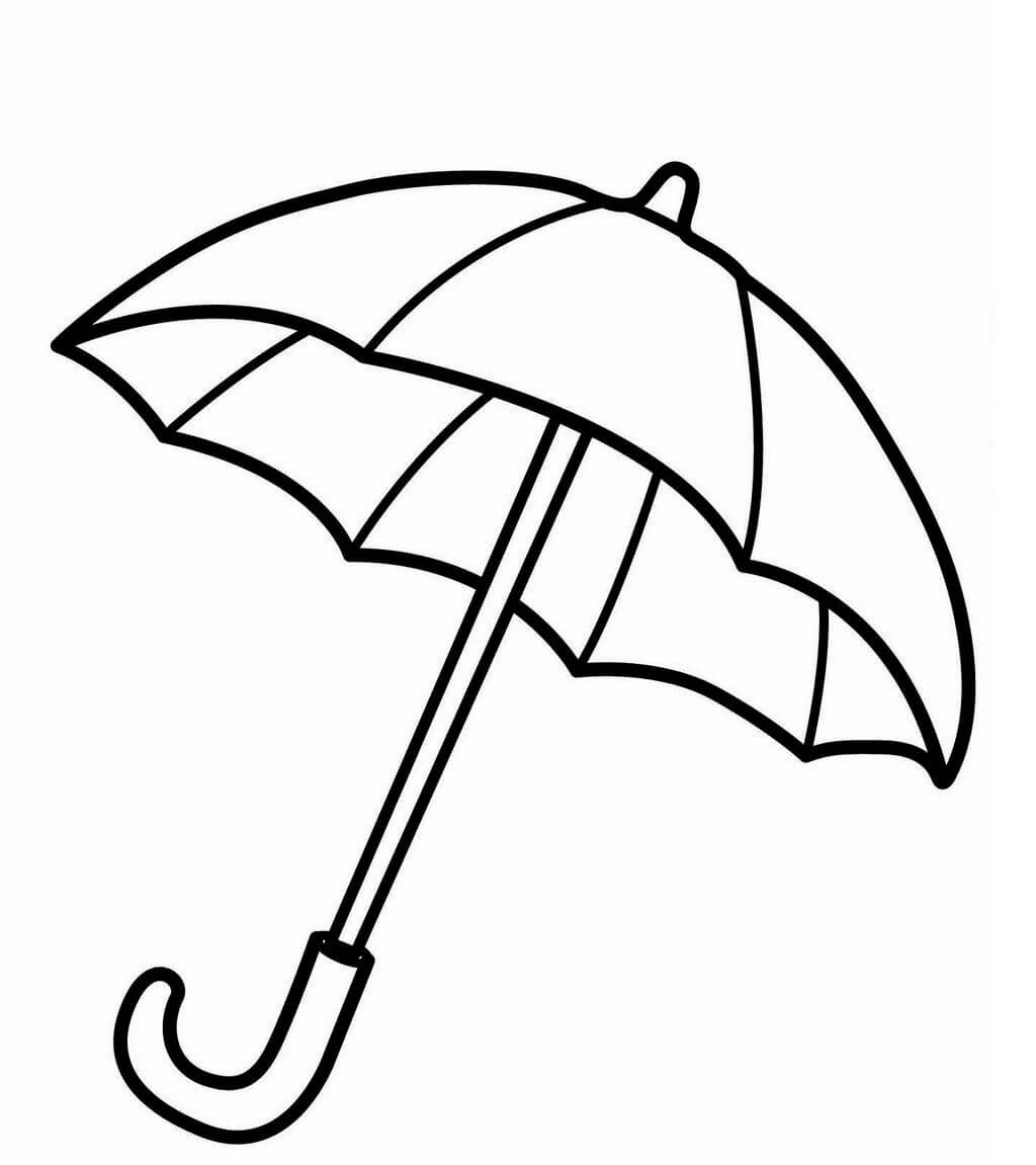 Guarda-chuva Básico para colorir