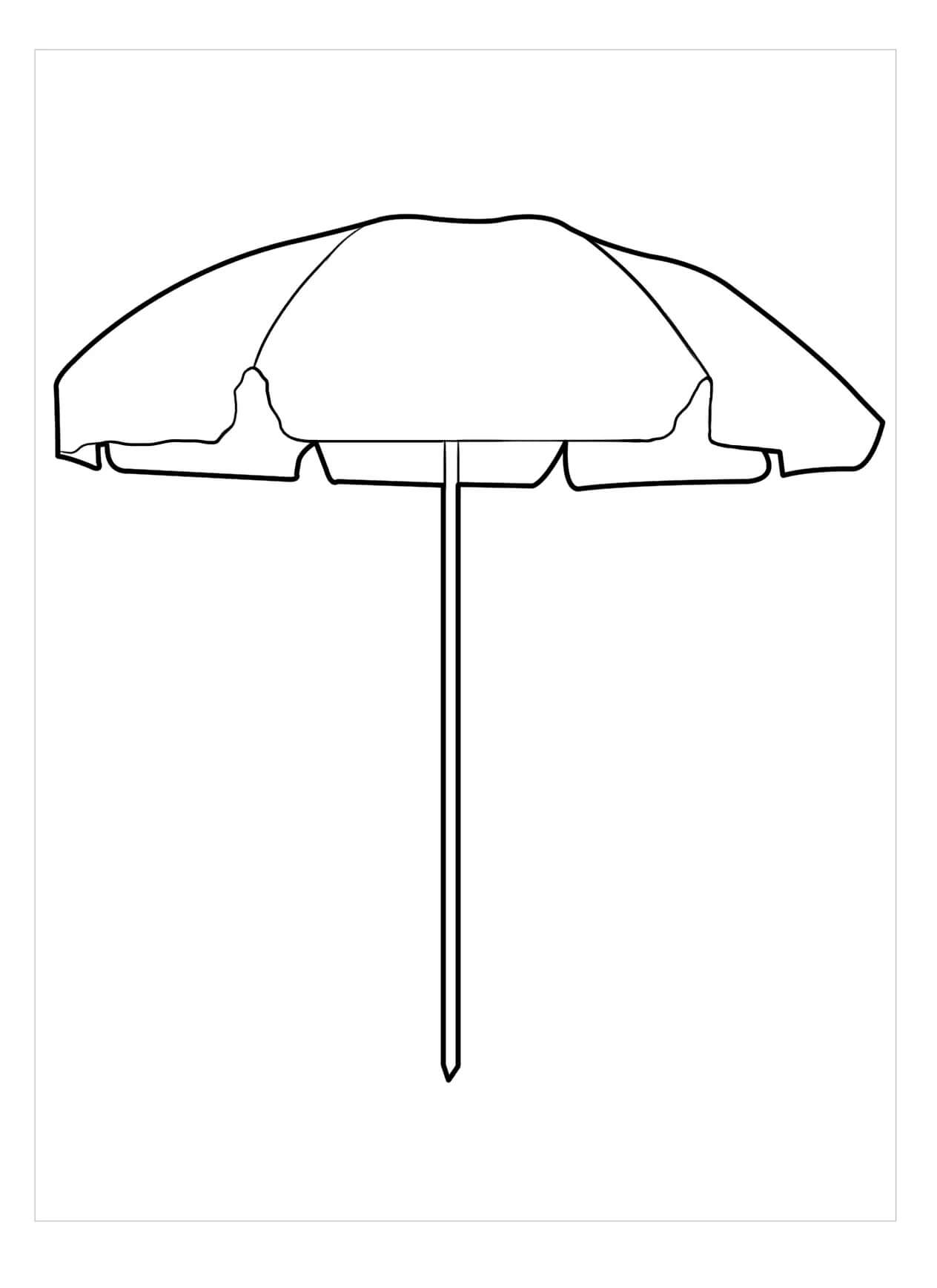 Desenhos de Guarda-chuva de Praia para colorir