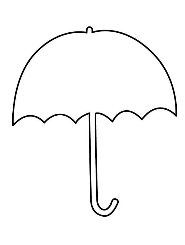 Desenhos de Guarda-chuva Fácil para colorir