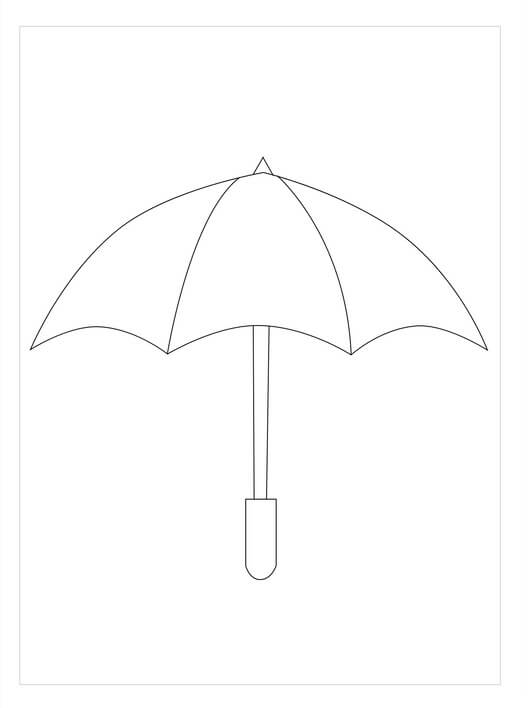 Guarda-chuva Grátis para colorir