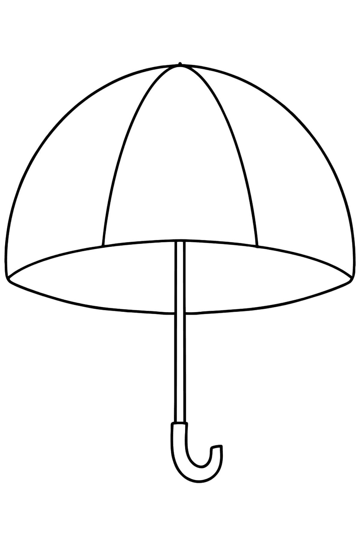 Guarda-chuva Imprimível para colorir