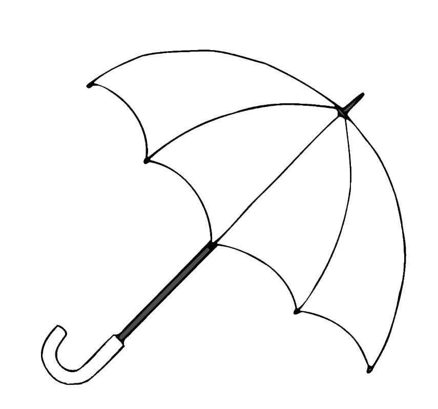 Guarda-chuva Incrível para colorir