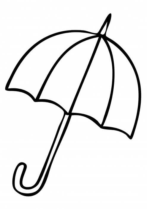 Guarda-chuva Normal para colorir