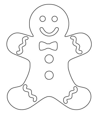 Desenhos de Homem-biscoito Básico para colorir