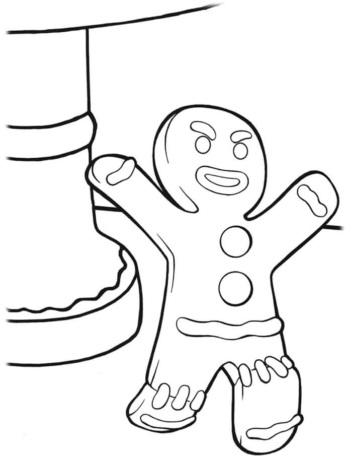 Desenhos de Homem-biscoito Feliz para colorir