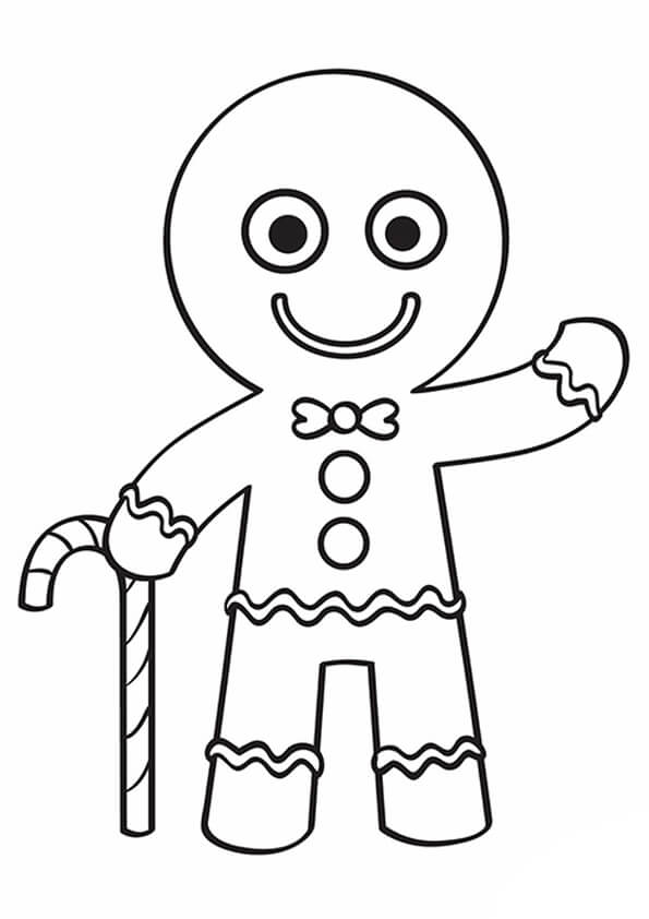 Desenhos de Homem-biscoito Sorridente para colorir