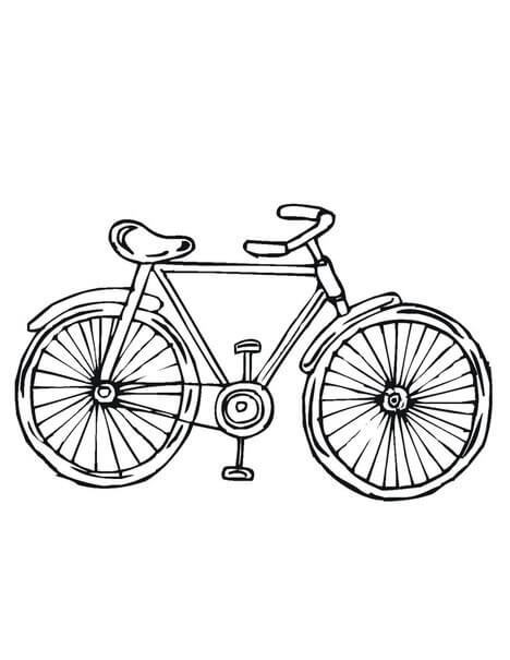 Identifique as Peças de uma Bicicleta para colorir