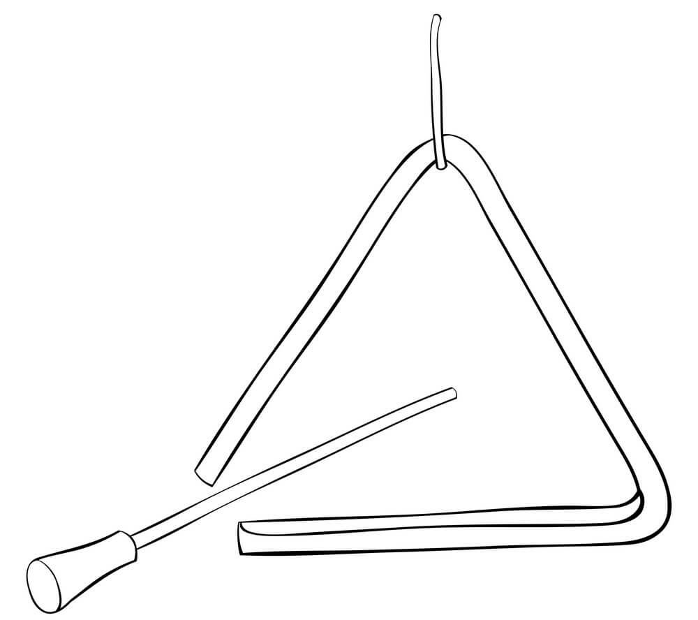 Instrumento de Triângulos para colorir