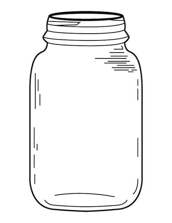 Jar Simples para colorir