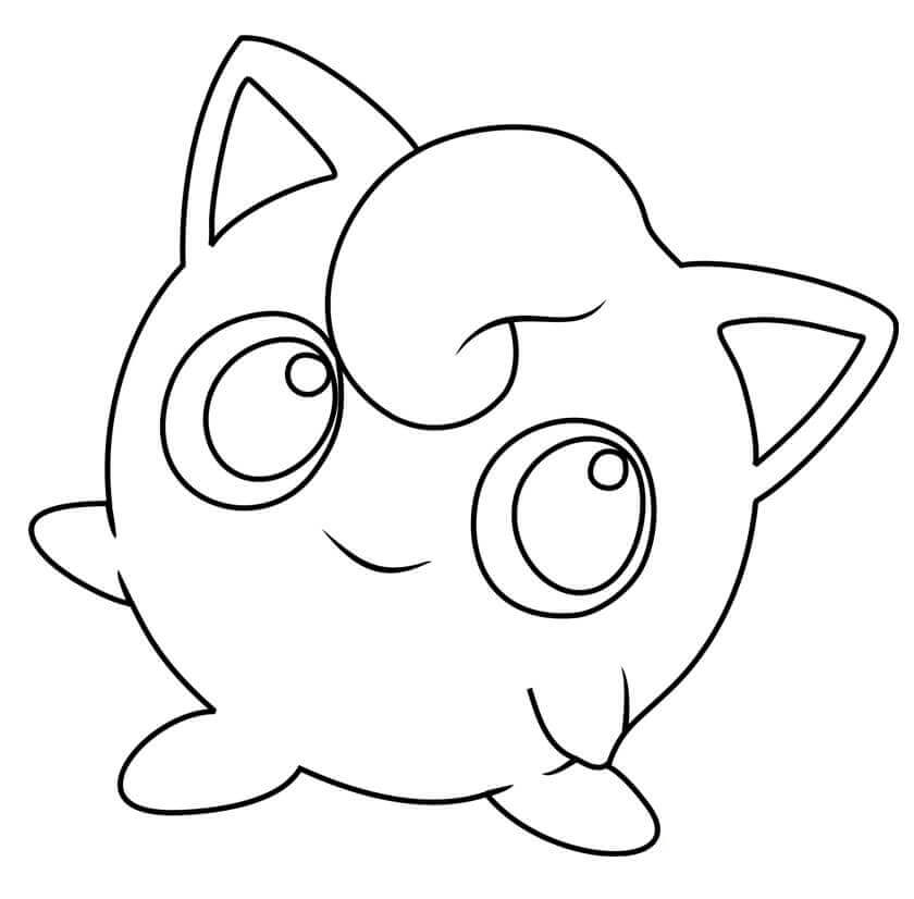 Desenhos de Jigglypuff Adorável para colorir
