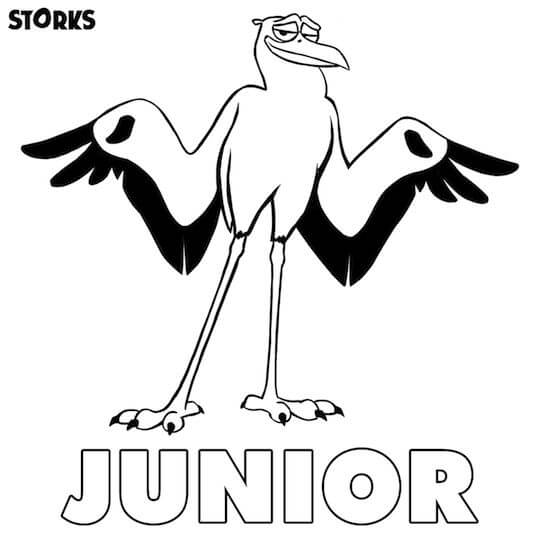 Desenhos de Junior das Cegonhas para colorir