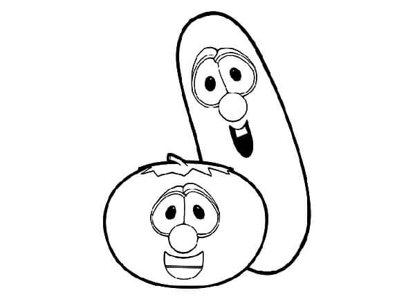 Desenhos de Larry Boy e Bob o Tomate para colorir