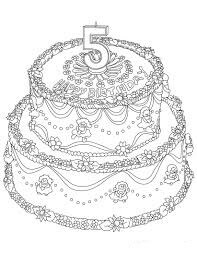 Desenhos de Lindo bolo de Aniversário para colorir