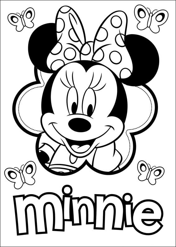 Desenhos de Logo da Minnie para colorir