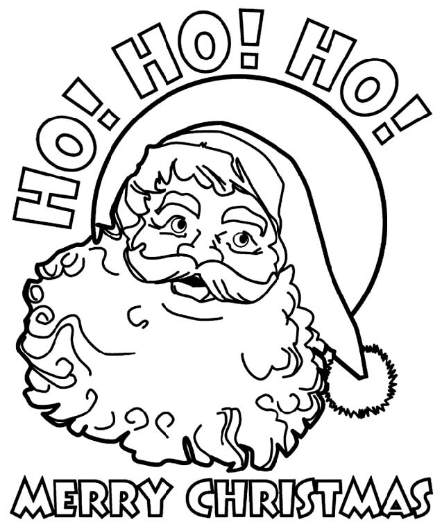Desenhos de Logotipo do Papai Noel para colorir