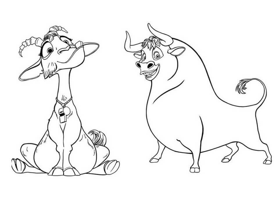 Desenhos de Lupe e Ferdinand para colorir