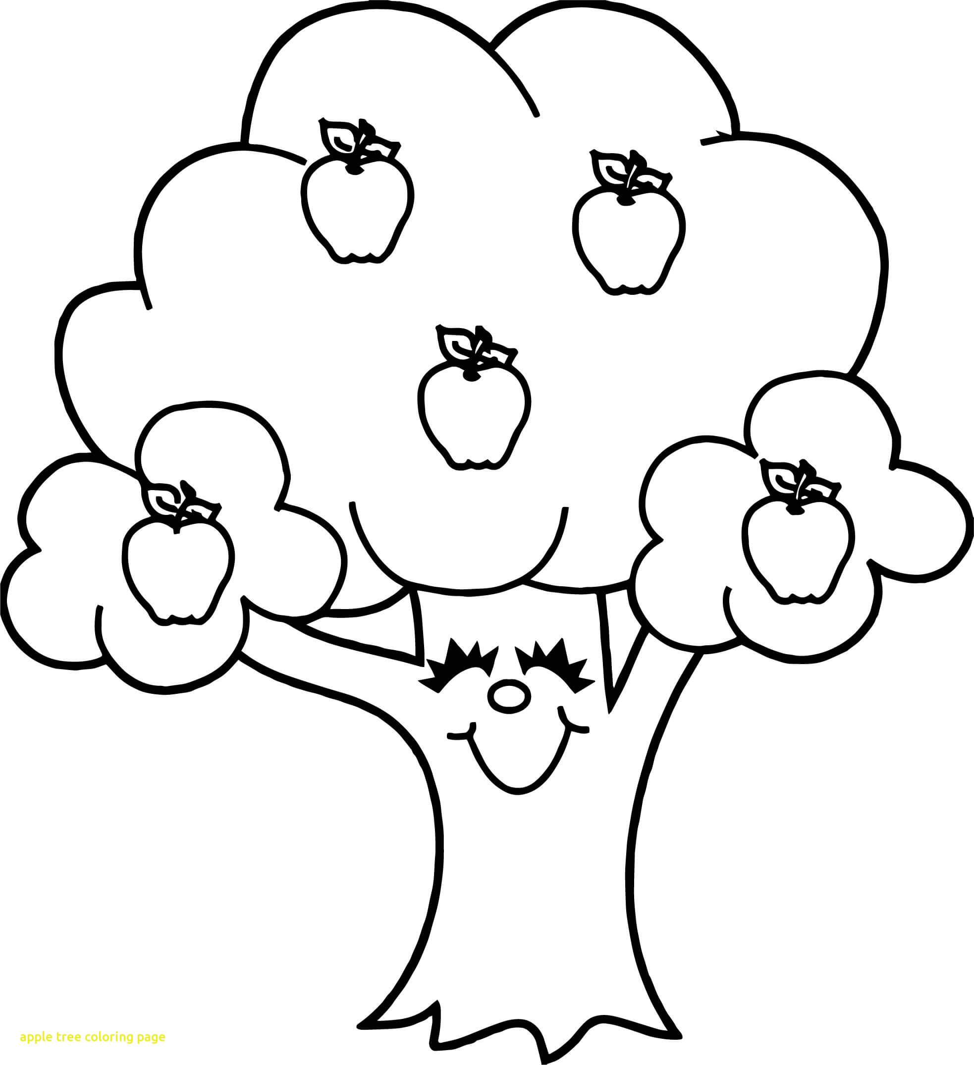 Desenhos de Macieira Fofa para colorir