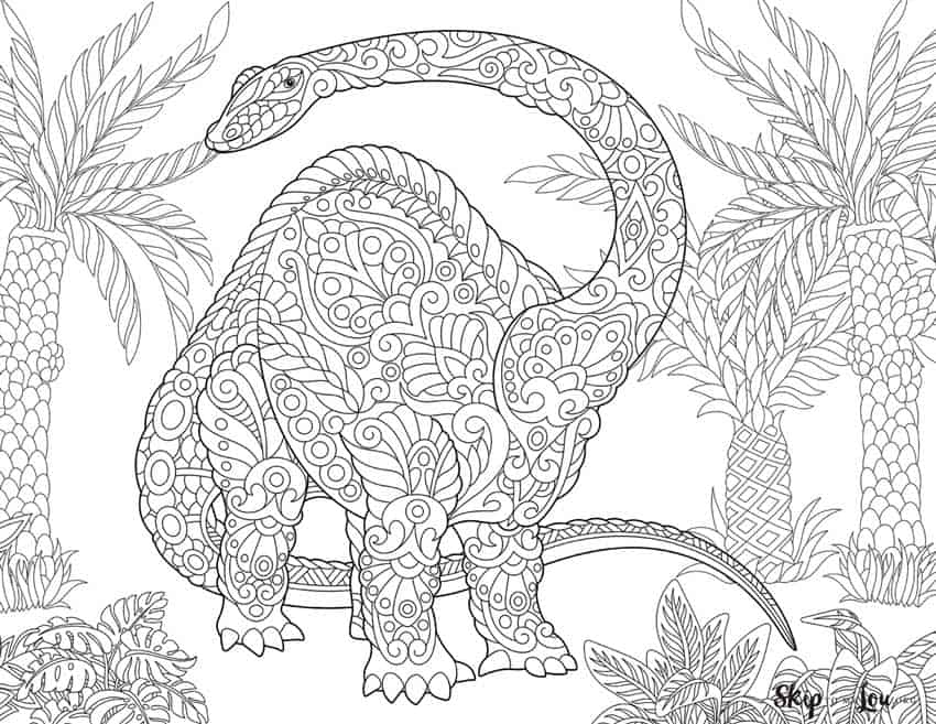 Mandala de Brontossauro para colorir
