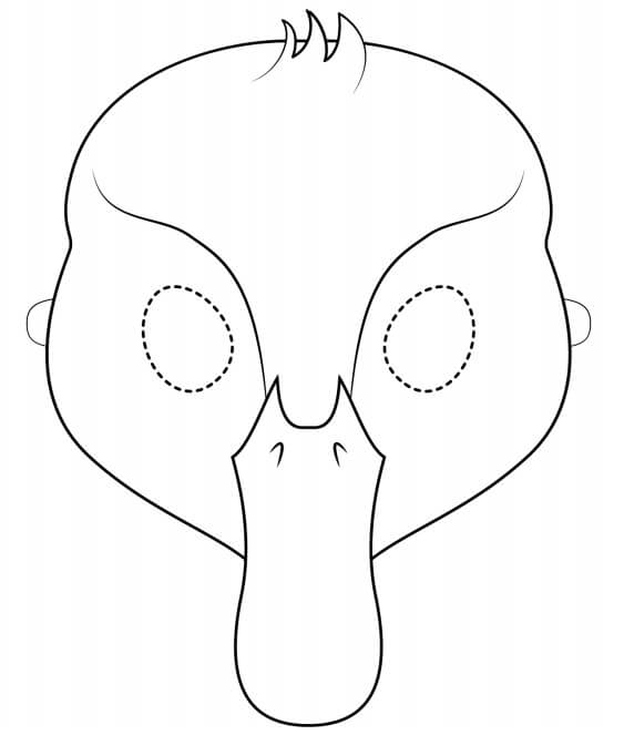 Desenhos de Máscara de Pato para colorir