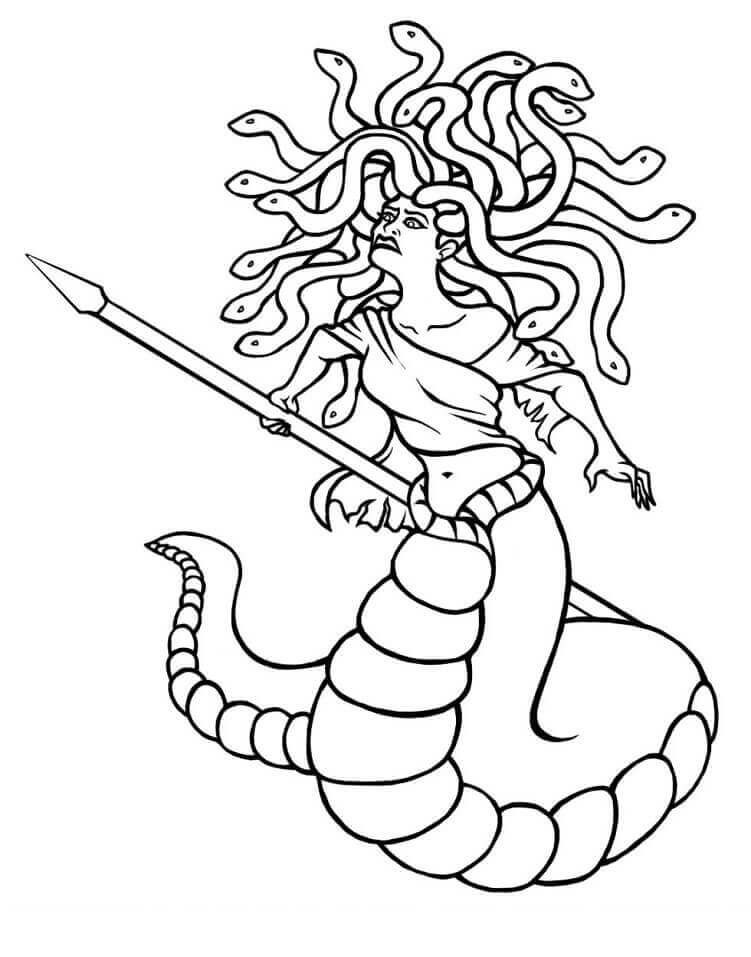 Desenhos de Medusa Incomodado para colorir