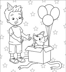 Desenhos de Menino e Cachorro para colorir