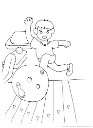 Desenhos de Menino jogando Boliche para colorir