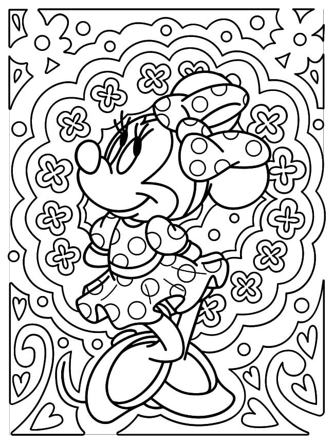 Desenhos de Minnie Mouse é para Adultos para colorir