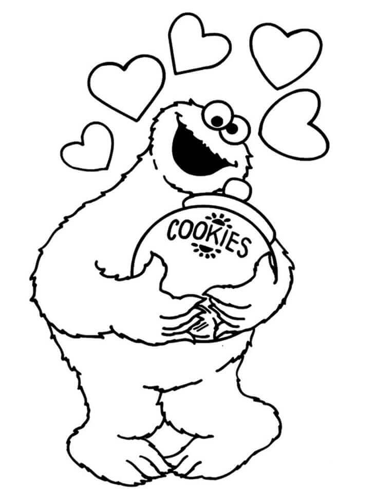 Desenhos de Monstro de Biscoito Feliz para colorir
