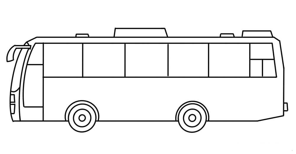 Desenhos de Ônibus Básico para colorir