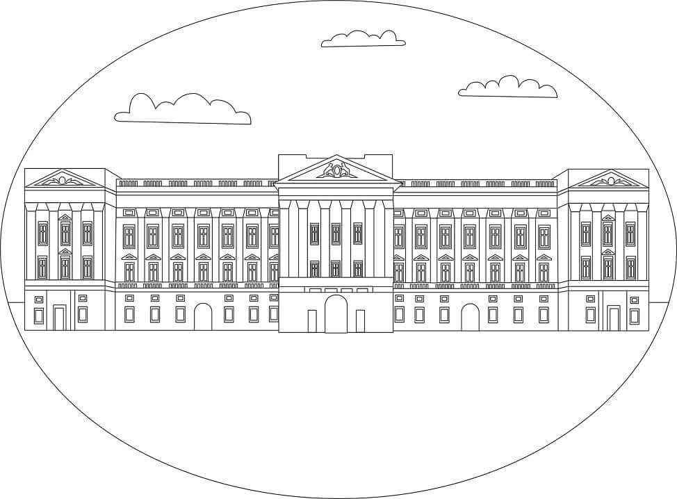 Desenhos de Palácio de Buckingham para colorir