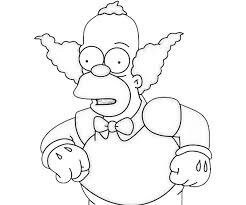 Desenhos de Palhaço Homer Simpson para colorir