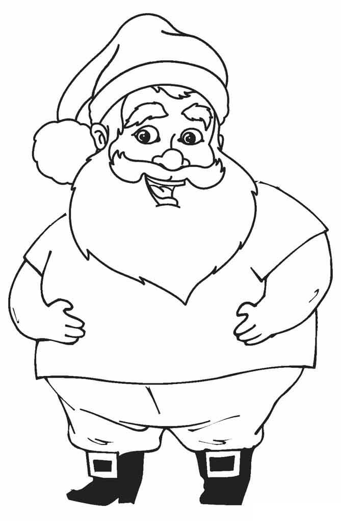 Desenhos de Papai Noel para Imprimir para colorir