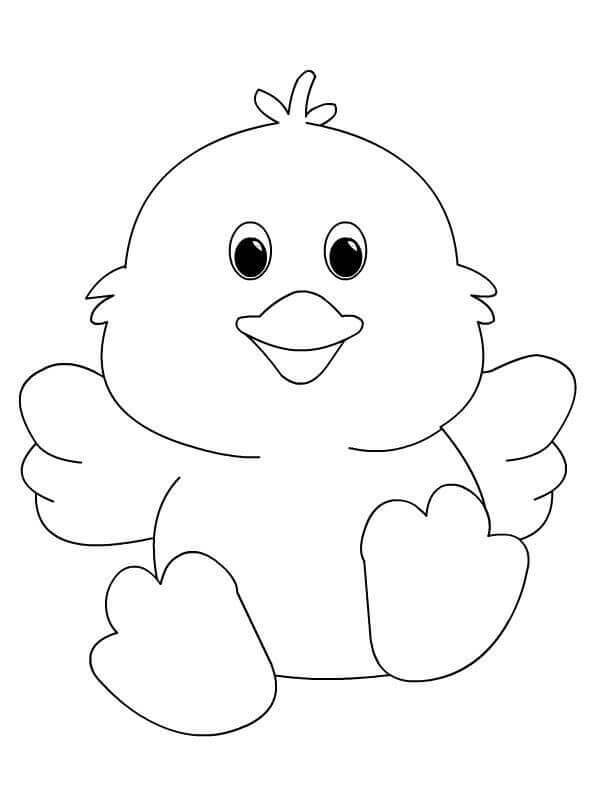 Desenhos de Pato Fofo para Crianças de 1 Ano para colorir